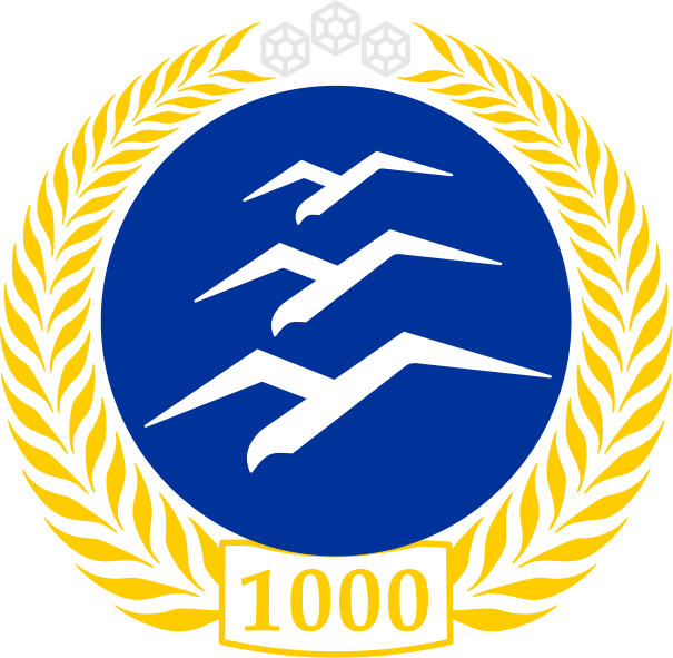1000 km Badge illustration